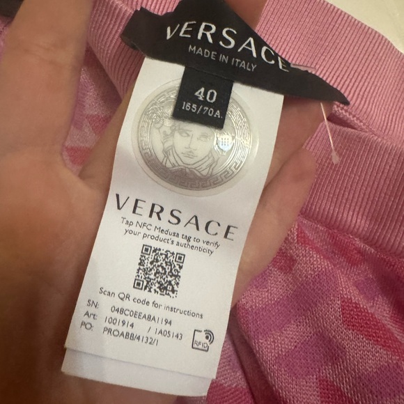 Versace Greca Pattern Knit Pants - Picture 4 of 5